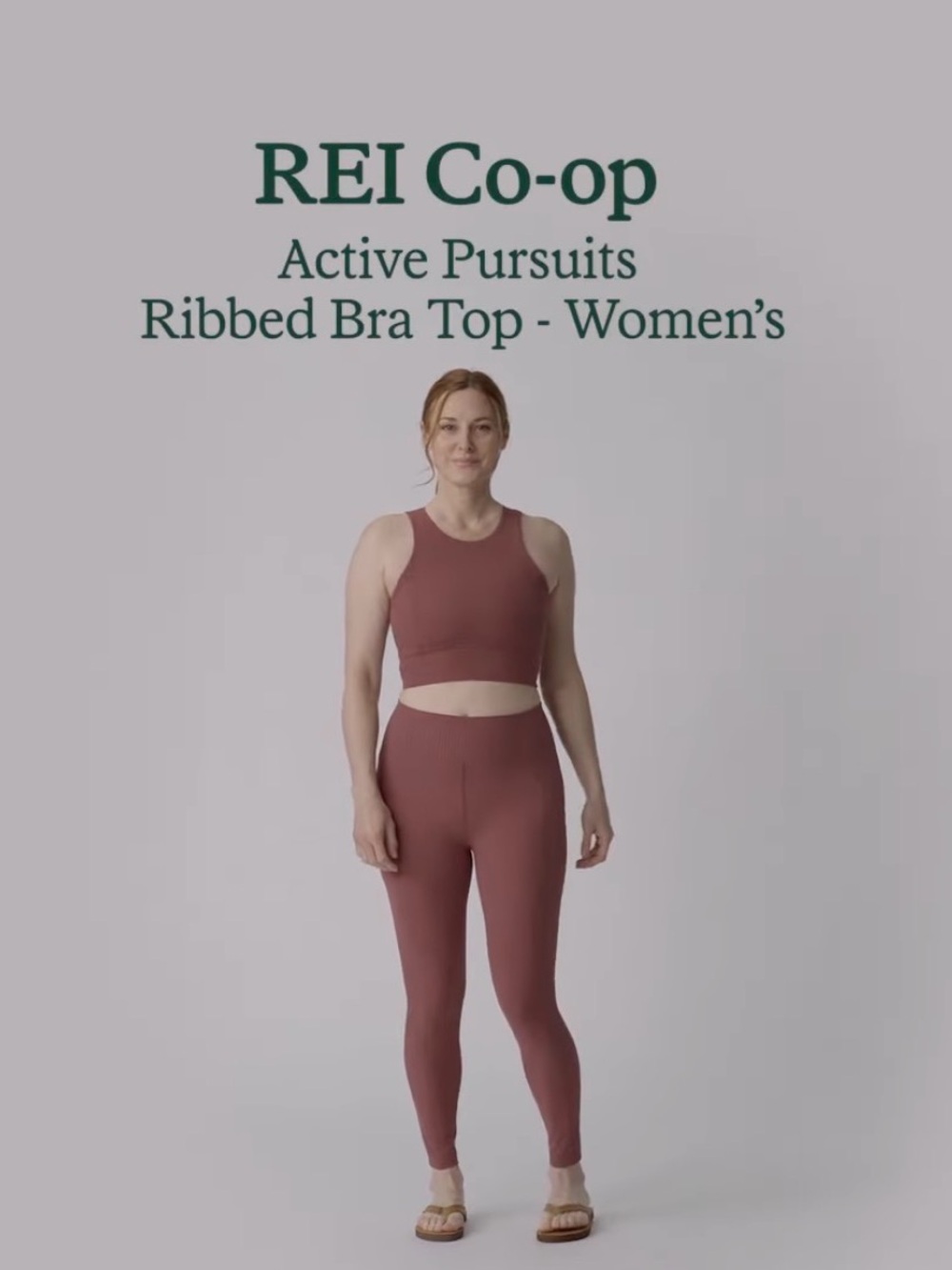 REI Purple Active Pursuits Ribbed Bra Top